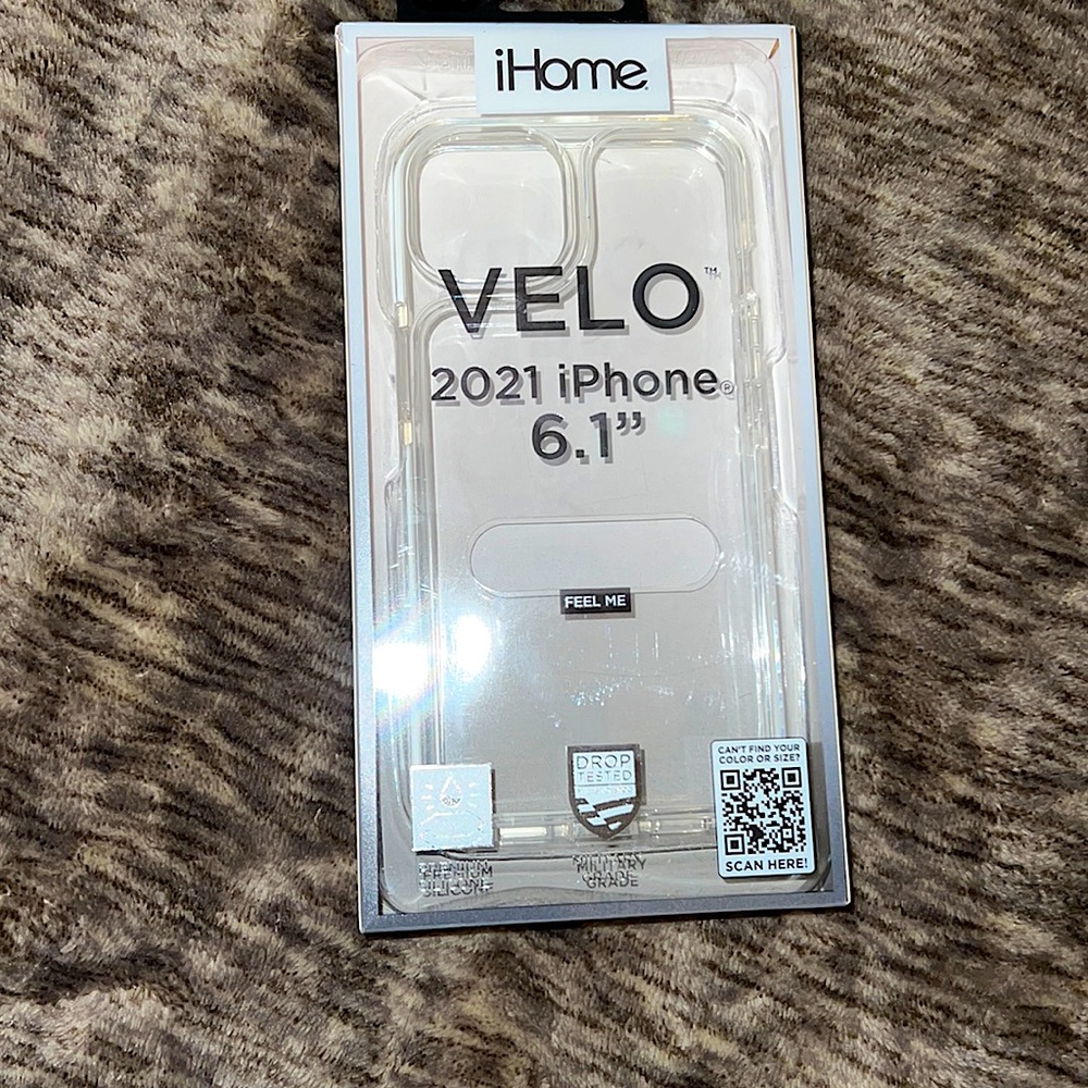 iPhone 13 case- 2 camera- clear with white rim siding